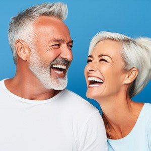 Attractive older couple with perfect teeth